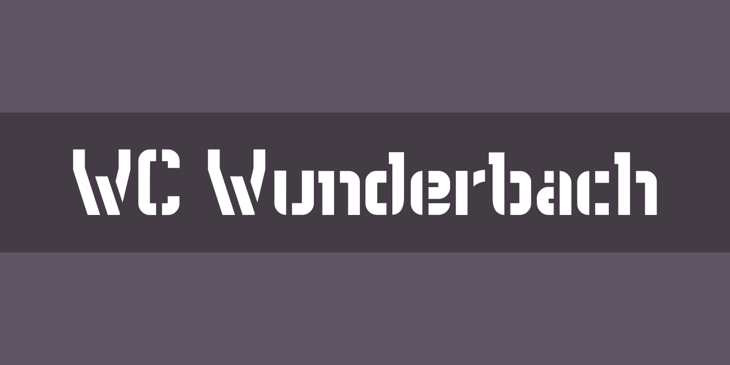 Example font WC Wunderbach #1